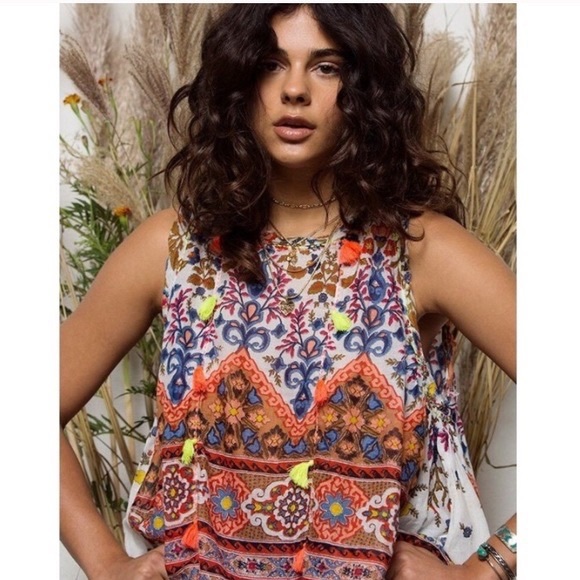 Anthropologie Tops - Anthropologie Raga Boho Swing Tank Top
